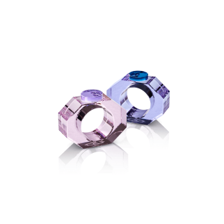 Inele pentru șervețele Shelby – Set de 2-Roz