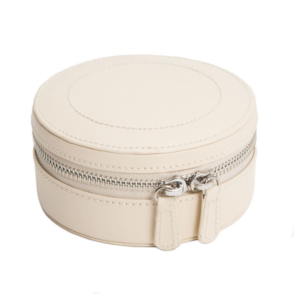 image for Casetă rotundă cu fermoar Sophia IVORY