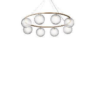 Miira 8 Oval Brass / Optic Clear