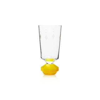 Chelsea Crystal Glasses – Neon Yellow – Set of 2