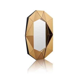 Diamond Large Decorative Mirror – Bronze