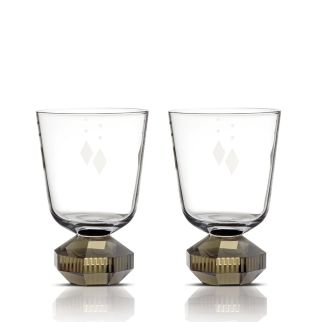 Chelsea Crystal Glasses – Grey – Set of 2