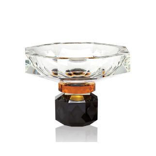 Bol decorativ Arizona din cristal - Black/Amber